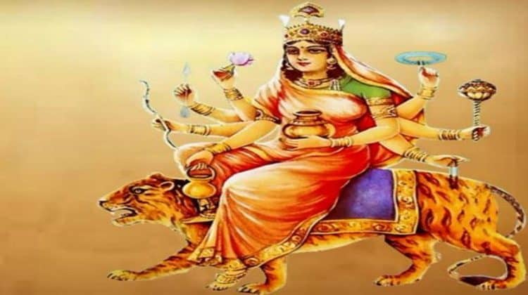 नवरात्रि का चौथा दिन (कूष्माण्डा स्वरूप की पूजा) / Fourth day of Navratri (worship of Kooshmaanda)